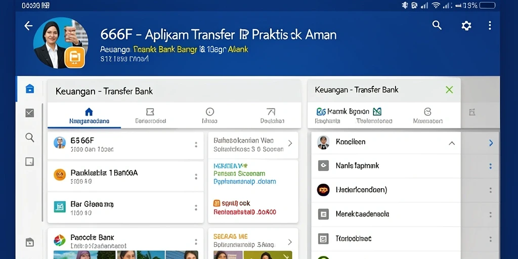 Antarmuka 666F yang sederhana dan intuitif untuk transfer bank.