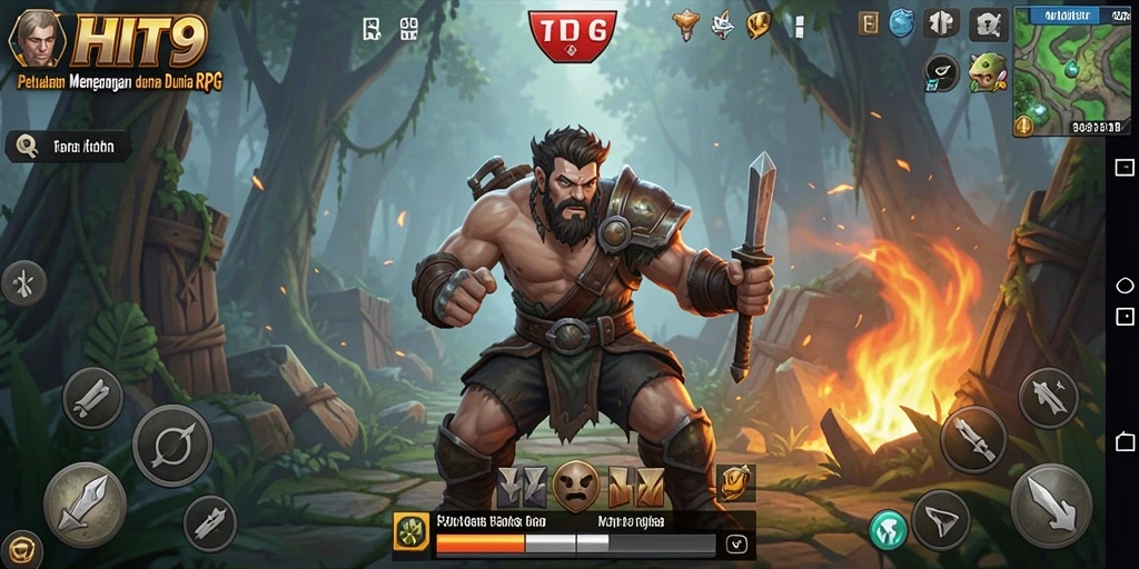 Tampilan antarmuka HIT9 yang menawan dalam mode RPG.