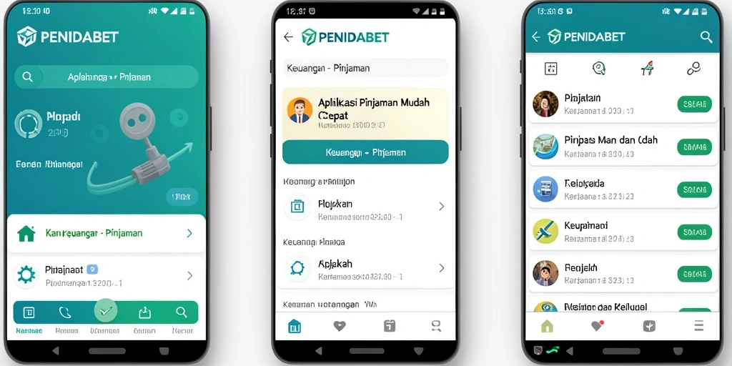 Tampilan antarmuka aplikasi PENIDABET yang user-friendly untuk mengajukan pinjaman.