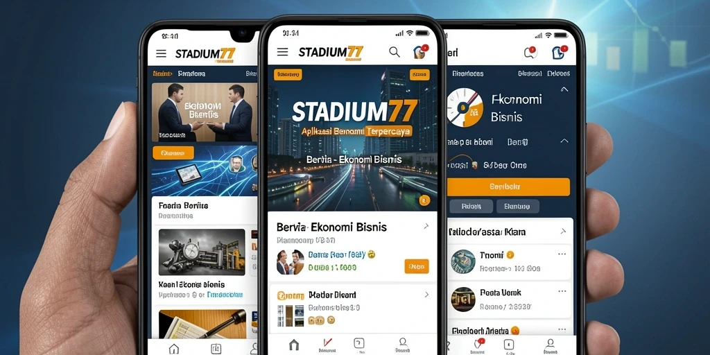 Antarmuka aplikasi STADIUM77 yang informatif dan mudah dinavigasi.