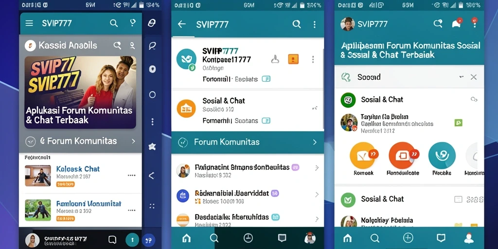 Antarmuka menarik SVIP777 untuk Forum Komunitas