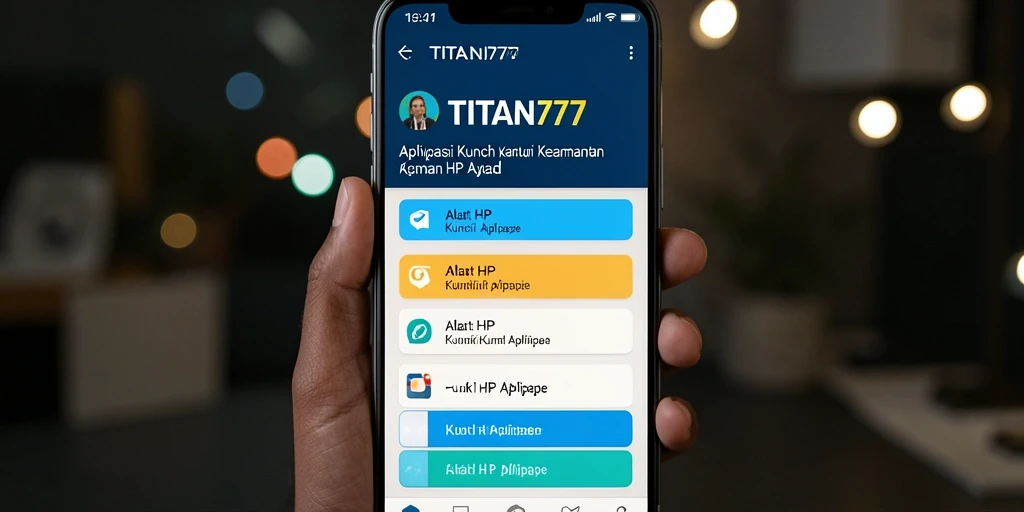 Antarmuka pengguna TITAN777 untuk kunci aplikasi yang sederhana dan efektif.