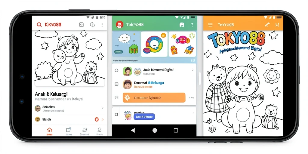 Antarmuka TOKYO88 yang cerah dan ramah anak untuk mewarnai.